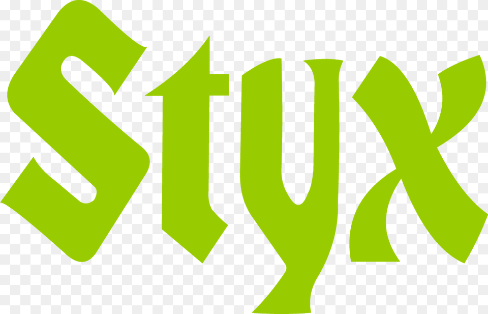Styx Logo Styx Band, Green, Symbol, Text, Recycling Symbol Png Image