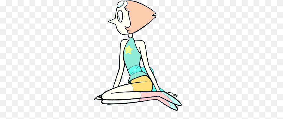Su Pearl Steven Universe Pearl Sitting, Adult, Female, Person, Woman Png