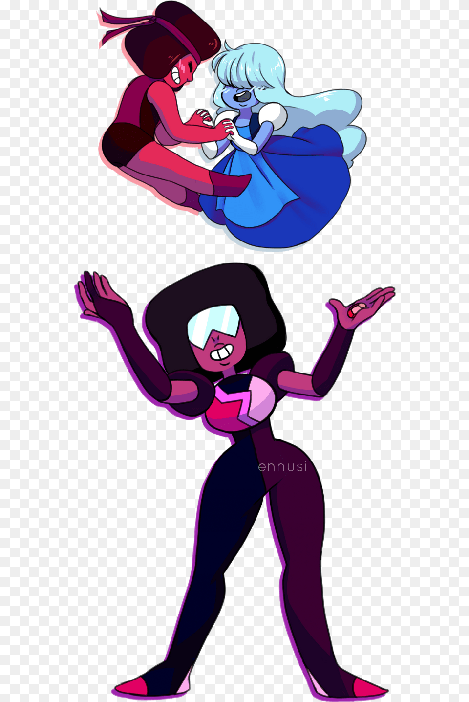Su Steven Universe Garnet Ruby And Sapphire Laffy Sapphy Garnet Su Ruby And Sapphire, Publication, Book, Comics, Adult Png Image