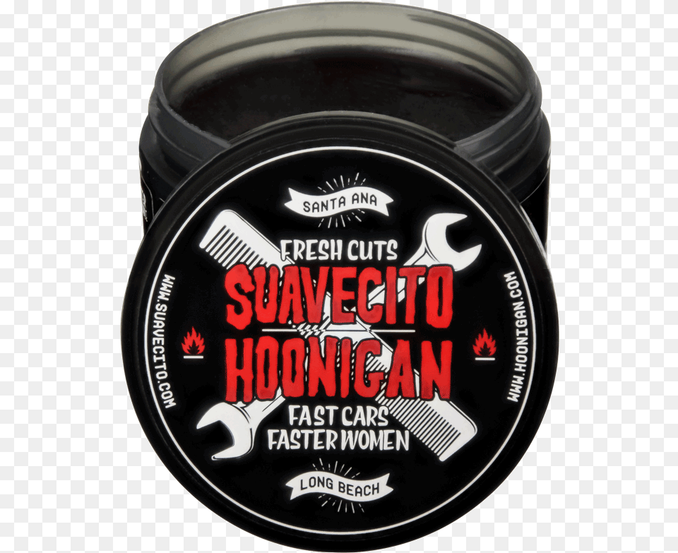 Suavecito X Hoonigan Firme Hold Pomade, Can, Tin Png Image