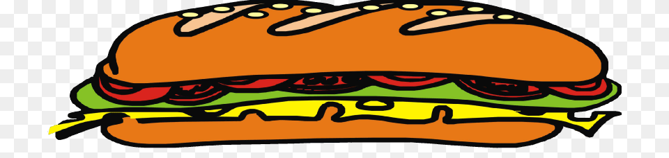 Sub Sandwich Clip Art Vectors Of Sub Sandwich, Burger, Food Free Png Download