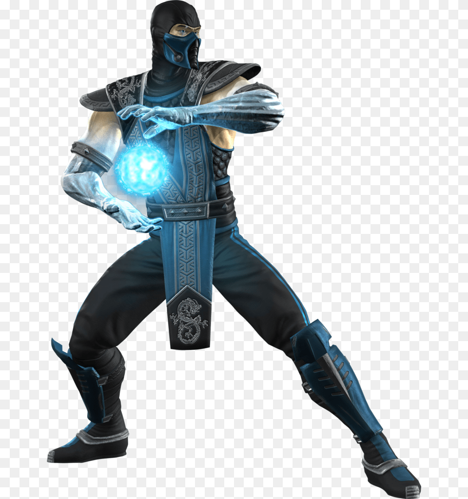 Sub Zero Render Mortal Kombat Ninja Smoke, Adult, Clothing, Costume, Female Free Png Download