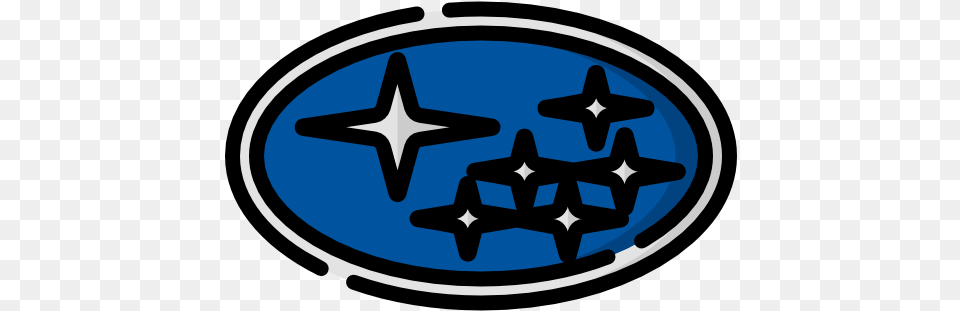 Subaru Icon Circle, Star Symbol, Symbol Png Image