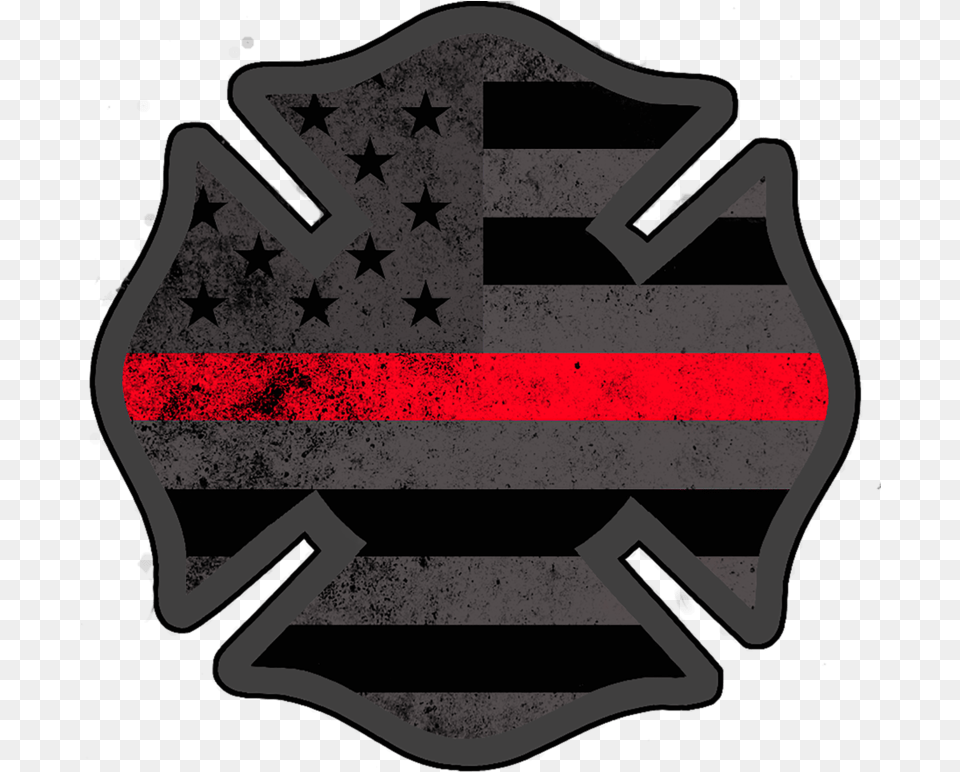 Subdued Firefighter Decal Deal Firefighter Maltese Cross With Heart, Emblem, Logo, Symbol Png