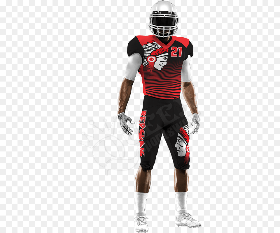 Sublimated Football Uniform Redskins Style Custom Youth Football Uniforms, Sport, American Football, Football Helmet, Helmet Png