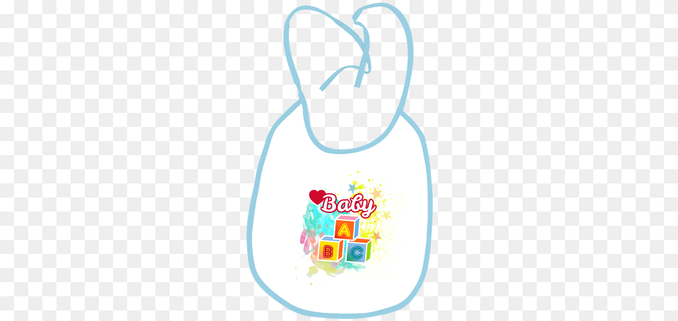 Sublimation Baby Bib With Color Ring And String Blue Infant, Person, Smoke Pipe Png Image