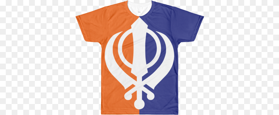Sublimation Men39s Crewneck T Shirt Sikhism Symbol, Clothing, T-shirt Free Png