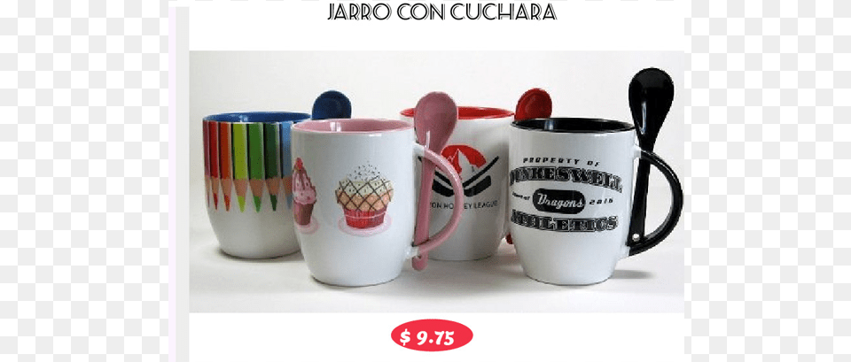 Sublimation Printing On Mug, Cup, Cutlery, Spoon, Beverage Png Image
