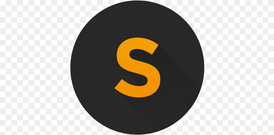 Sublime Text Icon Of Material Dot, Logo, Symbol, Disk, Number Free Png
