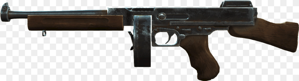 Submachine Gun Fallout 4 Tommy Gun, Firearm, Machine Gun, Rifle, Weapon Free Transparent Png