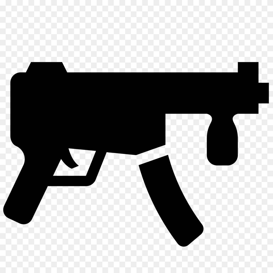 Submachine Gun Icon, Gray Free Png Download