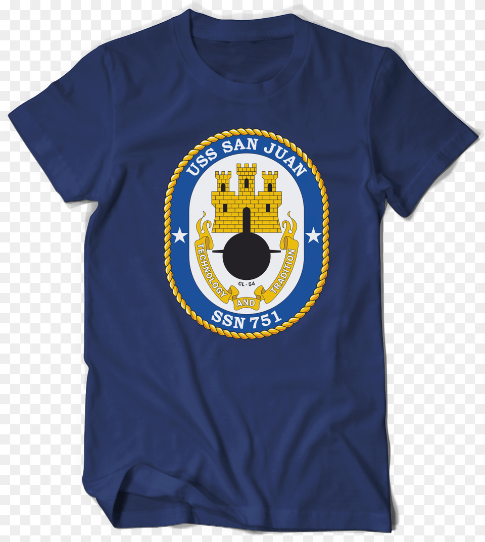 Submarine Command Crest T Shirt Navy Submarine Ssn 751 Uss San Juan Sticker, Clothing, T-shirt Png Image