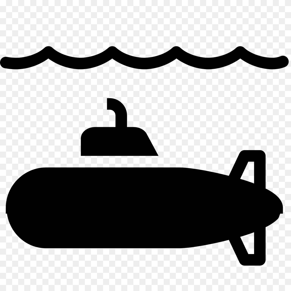 Submarine Filled, Gray Free Png Download