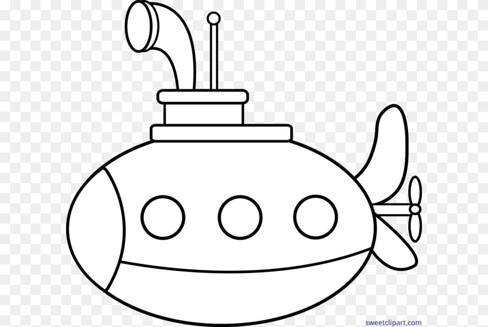 Submarine Lineart Clip Art, Pottery, Cookware, Pot Free Transparent Png