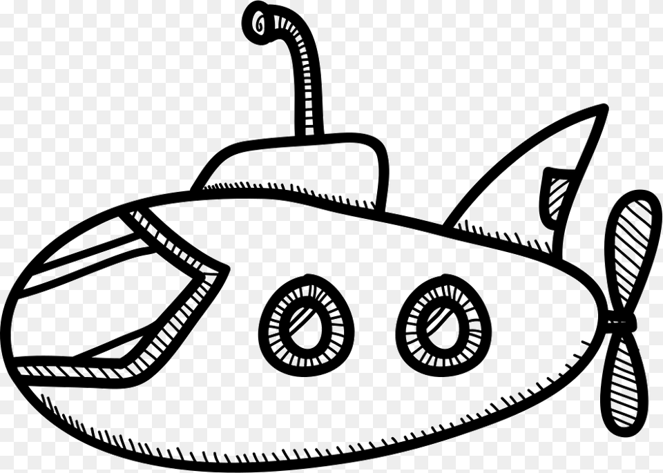 Submarine Means Of Transport Ship Black And White, Hat, Clothing, Art, Grass Png