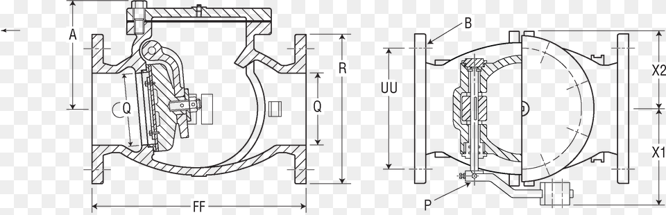 Submittal Drawings Awwa Ansi 250psi Rising Stem, Cad Diagram, Diagram Free Transparent Png