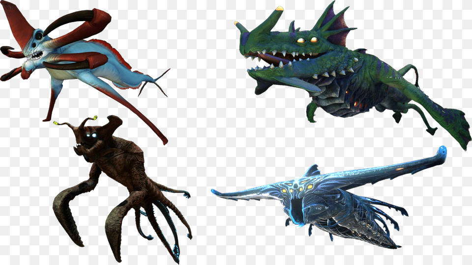 Subnautica Animal Leviathan Monster Anime Detecting Multiple Leviathan Class Lifeforms In The, Dinosaur, Reptile, Dragon, Fish Free Png