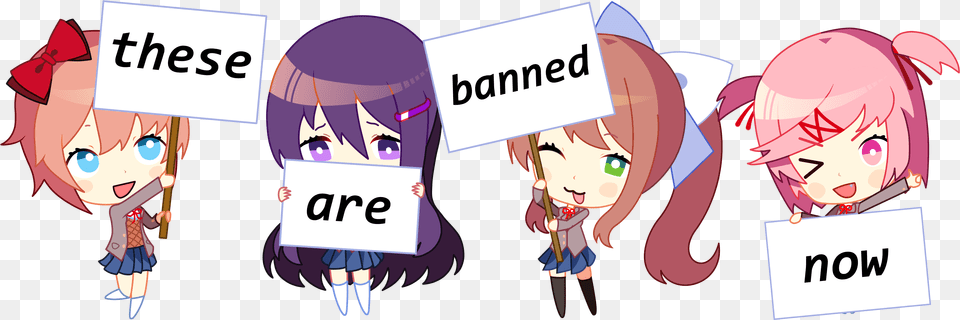 Subreddit Rule Bannerss Ddlc, Book, Comics, Publication, Baby Free Png