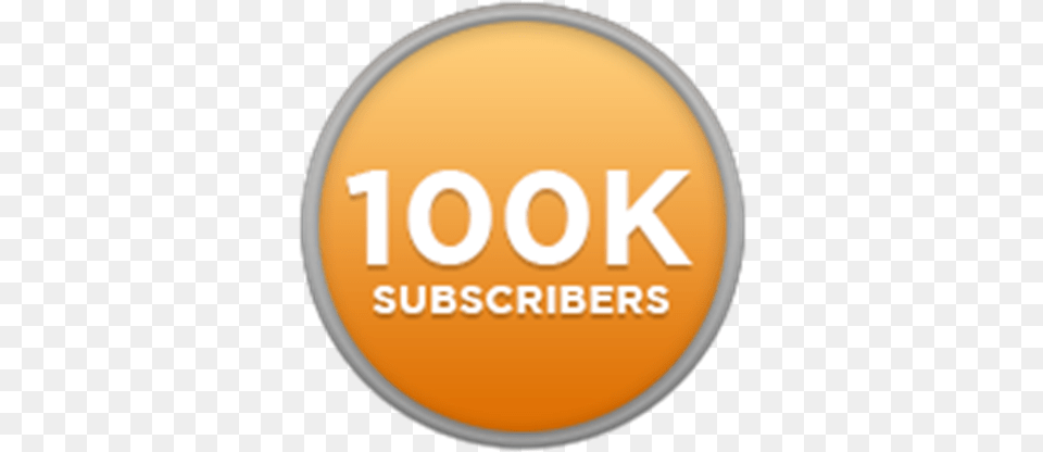 Subs Roblox 100 000 Subscribers Logo, Badge, Symbol, Disk Free Transparent Png