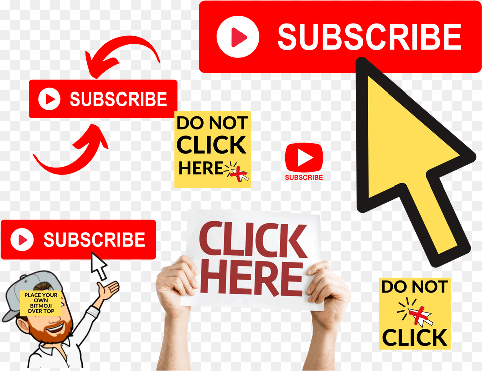 Subscribe Button To Your Youtube Videos You Tube Subscribe Botton, Sticker, Baby, Person, Advertisement Png