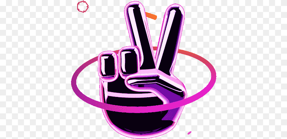 Subscribe Widget Animated Overlay Peace Sign Gif, Light, Purple, Neon Free Png