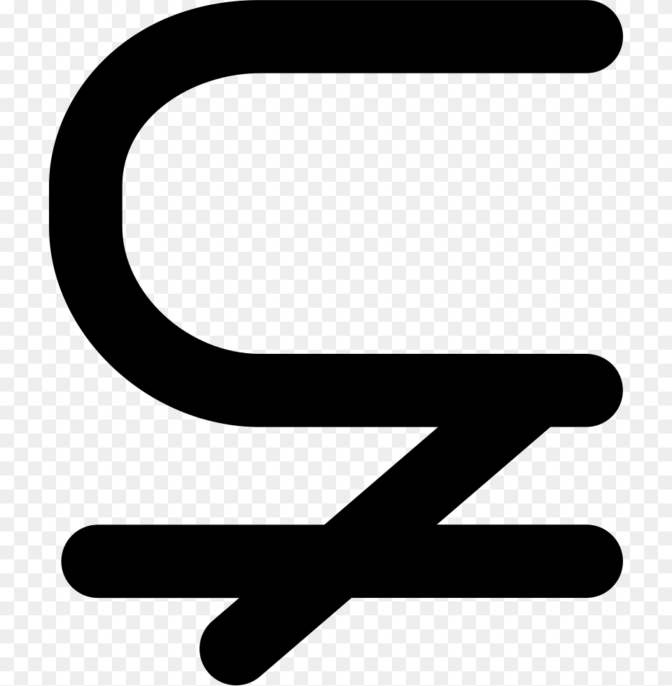 Subset Of With Not Equal Mathematical Symbol Not Subset Symbol, Sign Png Image