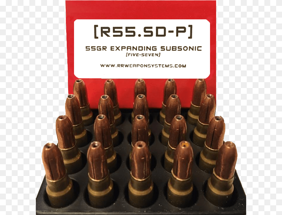 Subsonic Defense Ammo Rampr R57 Copper, Ammunition, Weapon, Bullet Free Png