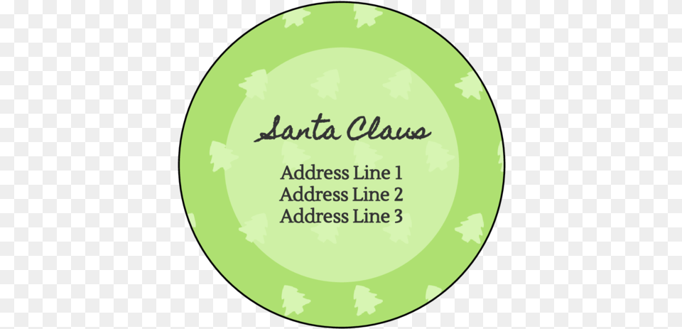 Subtle Christmas Pattern Address Labels Circle, Green, Disk Free Png Download