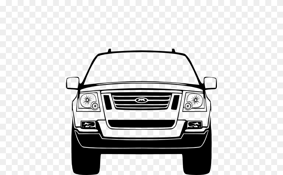Suburban Assault Vehicle Front Clipart, Car, License Plate, Suv, Transportation Free Png