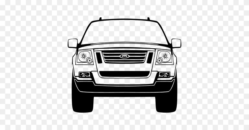 Suburban Vehicle Vector Front View, Gray Free Transparent Png