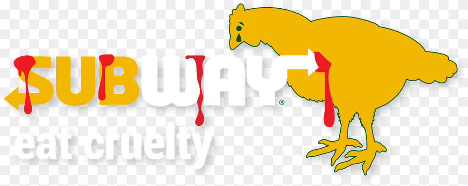 Subway Eat Cruelty Logo, Animal, Bird, Lizard, Reptile Free Png