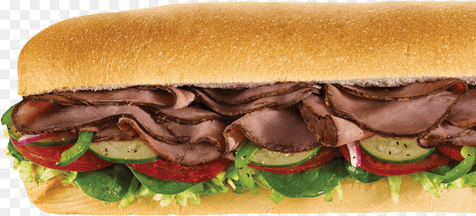 Subway Roast Beef Footlong, Burger, Food, Sandwich Png Image