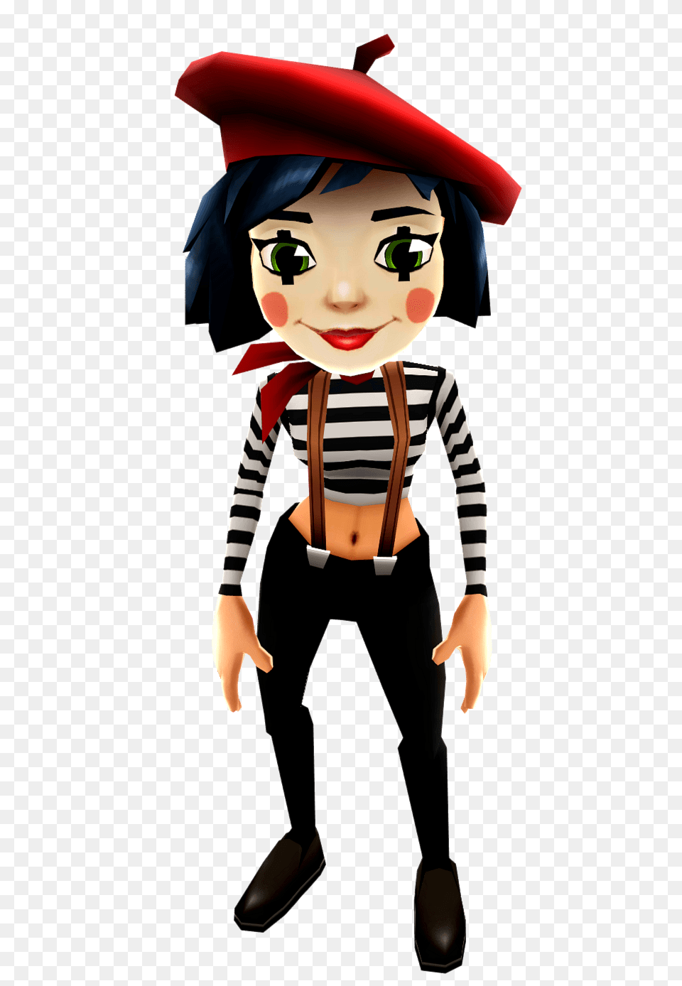 Subway Surfers Coco The French Mime, Person, Face, Head, Performer Png Image