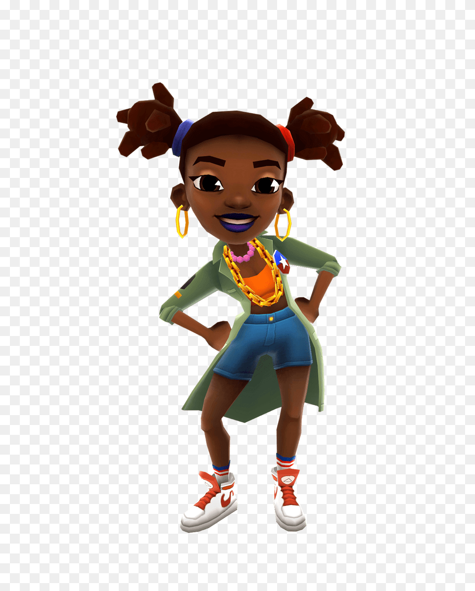 Subway Surfers Lauren, Toy, Doll, Cartoon, Face Free Png