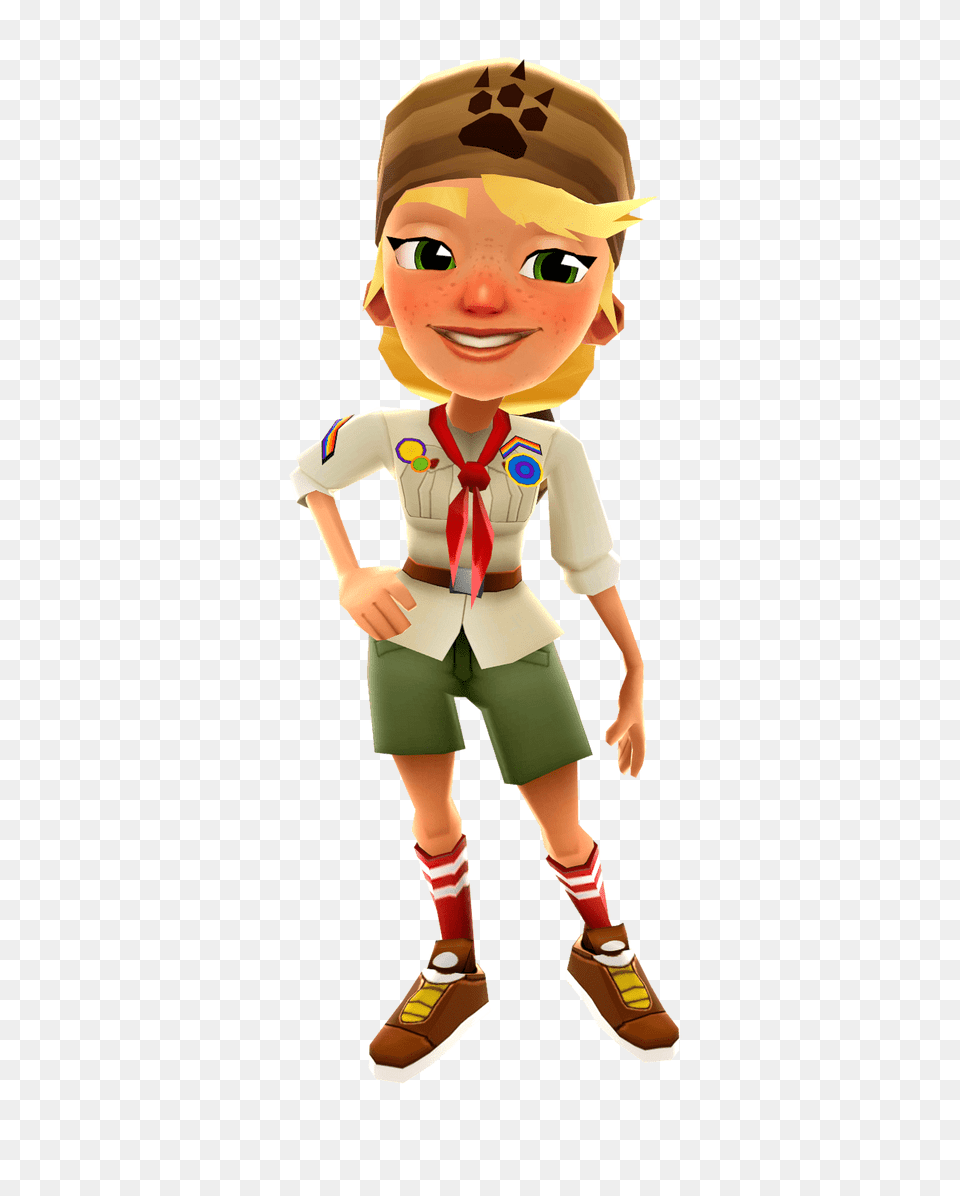 Subway Surfers Olivia The Ranger, Clothing, Shorts, Baby, Person Free Png