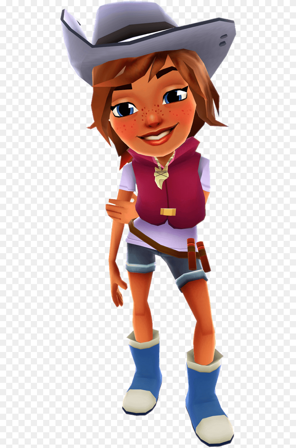 Subway Surfers Sydney The Cowgirl Subway Surfers Kim, Clothing, Hat, Toy, Doll Png Image