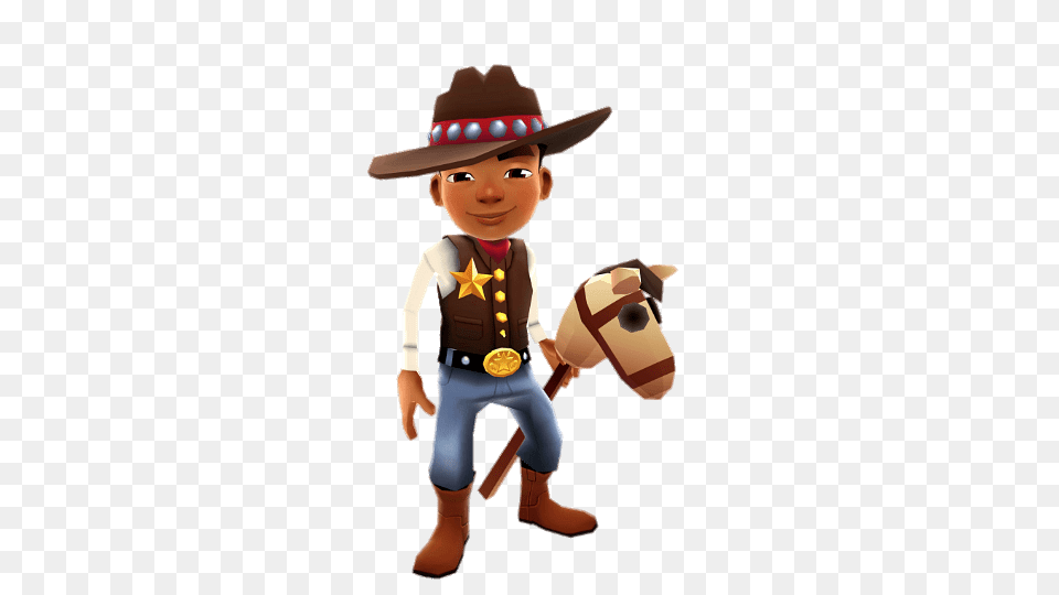 Subway Surfers Wayne The Cowboy, Clothing, Hat, Baby, Person Free Png Download