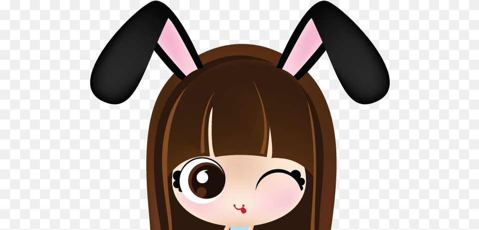 Successfully Turned Into A Bunny Girl With Long Black Cartoon, Appliance, Ceiling Fan, Device, Electrical Device Free Png