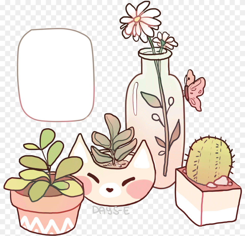 Succulent Clipart Flower Plant Aesthetic Drawing, Vase, Pottery, Potted Plant, Planter Free Transparent Png