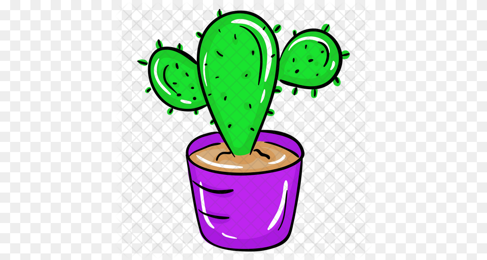 Succulent Plant Icon Eastern Prickly Pear, Potted Plant, Green, Dynamite, Weapon Free Png Download