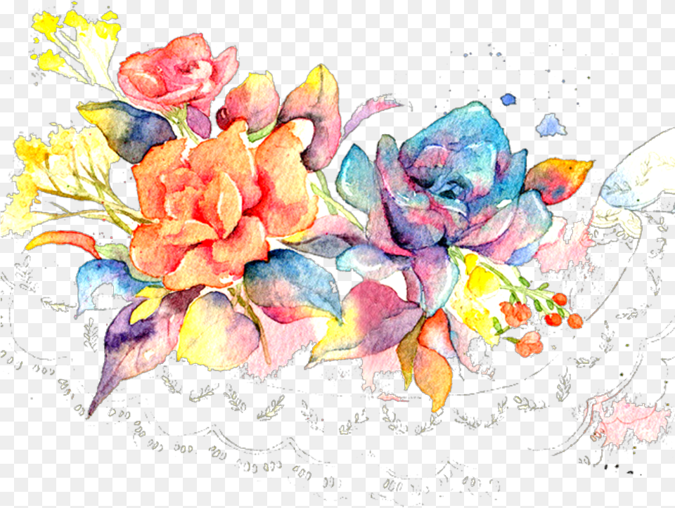 Succulents Watercolor, Rose, Plant, Pattern, Graphics Free Png