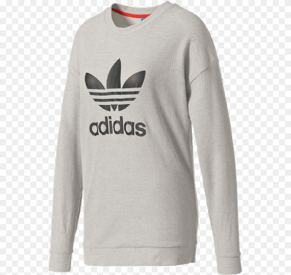 Sudadera Adidas Trefoil Sweater Med Adidas, Sweatshirt, Clothing, Knitwear, Long Sleeve Free Transparent Png