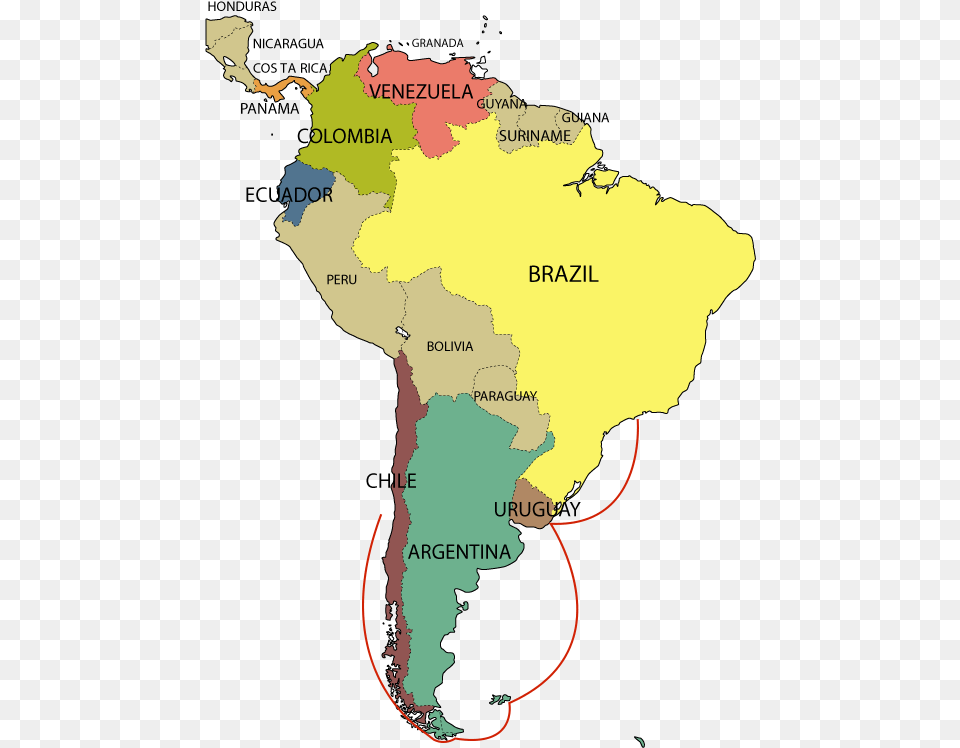 Sudamrica Amazon Map Of South America, Atlas, Chart, Diagram, Plot Free Transparent Png