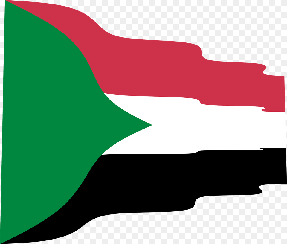 Sudan Wavy Flag Clipart, Animal, Fish, Sea Life, Shark Free Png Download