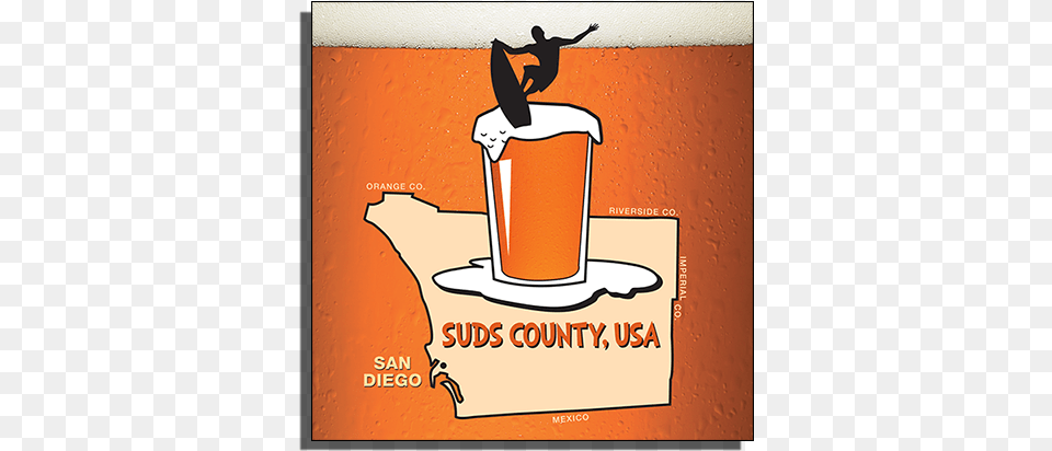 Suds County Usa Illustration, Advertisement, Alcohol, Beer, Beverage Png