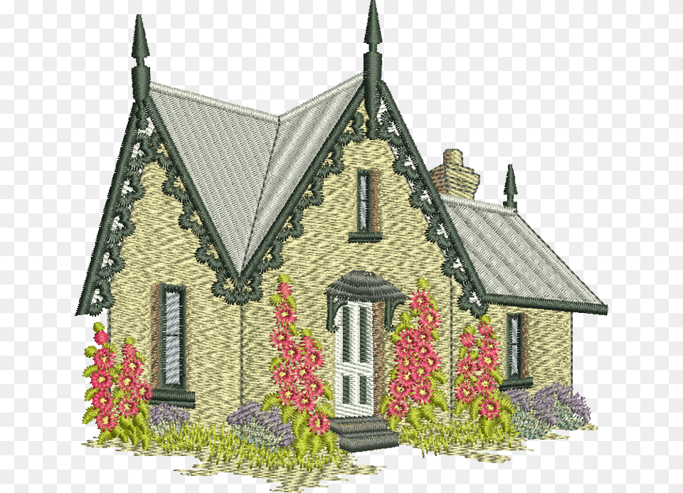 Sue Box Creations Machine Embroidery Designs Houses, Architecture, Housing, House, Cottage Free Png