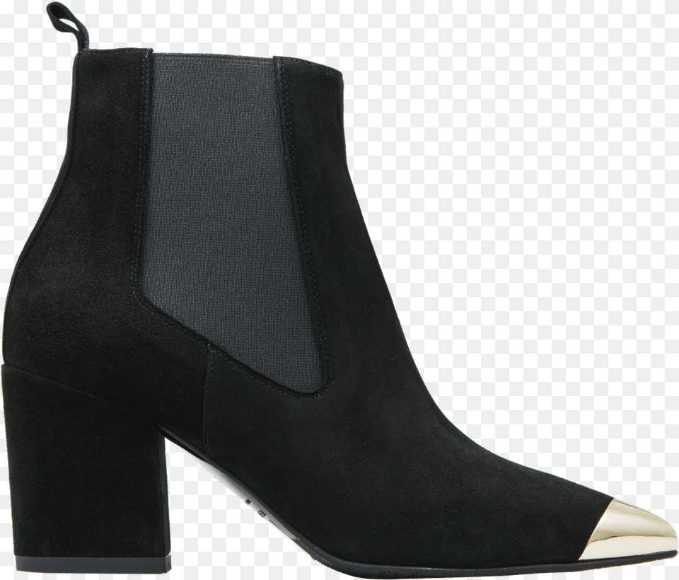 Suede Adriana Beatles Boot With Metal Accessory Chelsea Boot, Clothing, Footwear, High Heel, Shoe Png Image