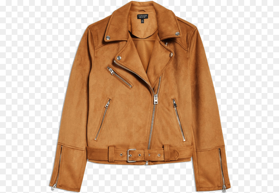 Suedette Biker Jacket Topshop Suedette Biker Jacket, Clothing, Coat, Leather Jacket Png