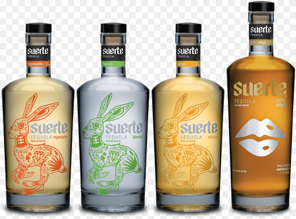 Suerte Tequila Extra Anejo, Alcohol, Beverage, Liquor, Bottle Png