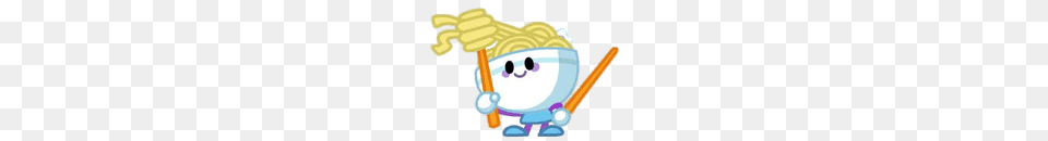 Suey The Bashful Bowlhead Holding Chopsticks, Cream, Dessert, Food, Ice Cream Png